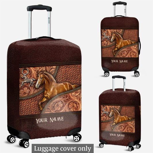 Love Horse - Personalized Horse Luggage Cover