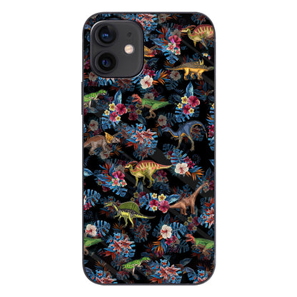 Tropical Dinosaurs Pattern - Dinosaur Phone Case