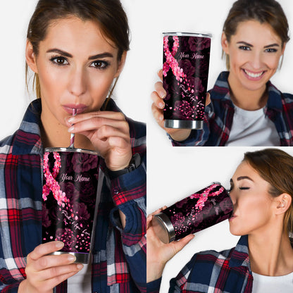 Faith Hope Love - Personalized Breast Cancer Awareness Tumbler