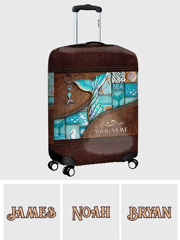 Love Mermaid - Personalized Mermaid Luggage Cover