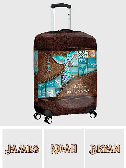 Love Mermaid - Personalized Mermaid Luggage Cover