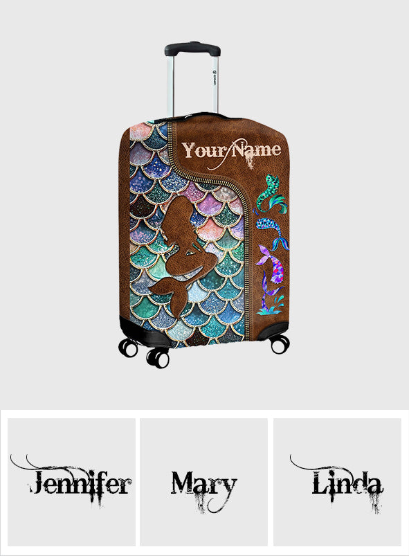 Mermaid - Personalized Mermaid Luggage Cover