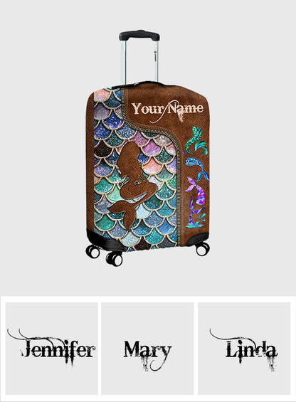 Mermaid - Personalized Mermaid Luggage Cover