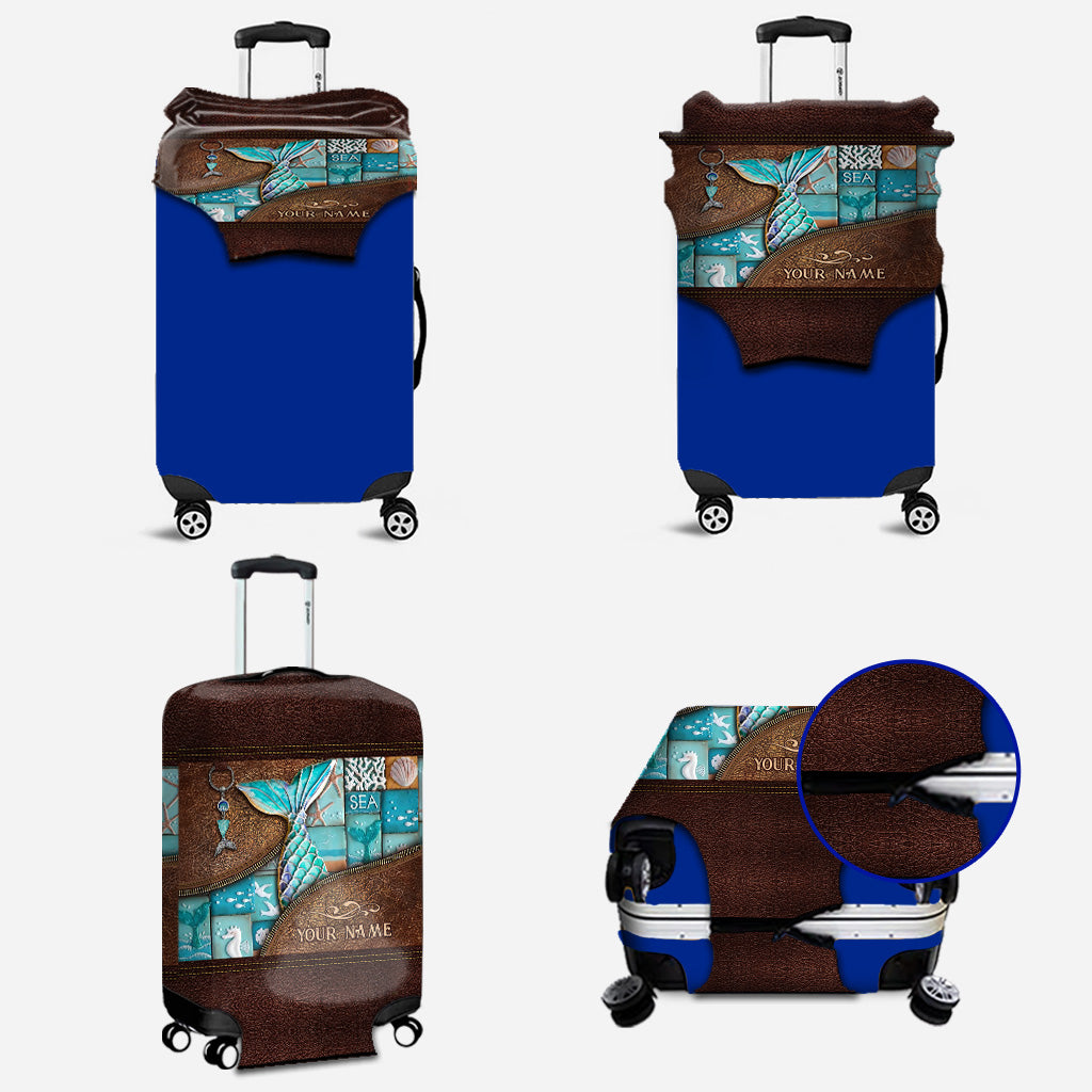 Love Mermaid - Personalized Mermaid Luggage Cover