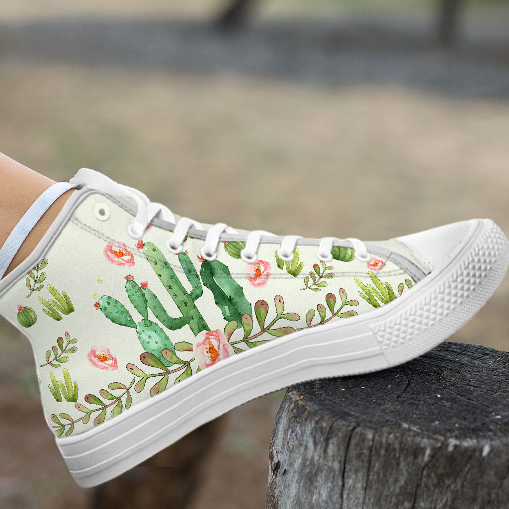 Lovely Cactus - Cactus High Top Shoes