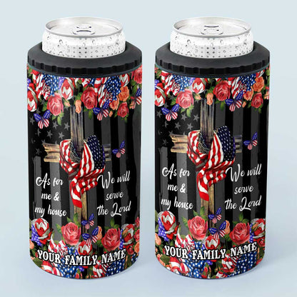 We Will Serve The Lord - Personalized Christian Can Cooler