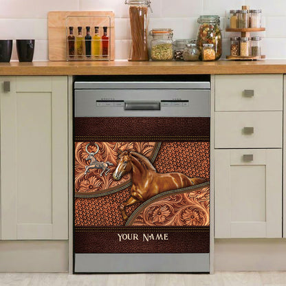 Love Horse - Personalized Horse Dishwasher Cover