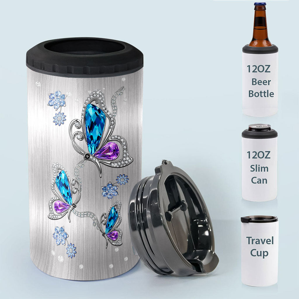 Love Butterflies - Personalized Butterfly Can Cooler