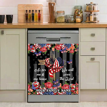 We Will Serve The Lord - Personalized Christian Dishwasher Cover
