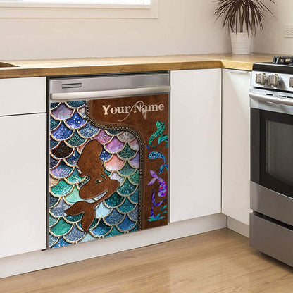 Mermaid - Personalized Mermaid Dishwasher Cover
