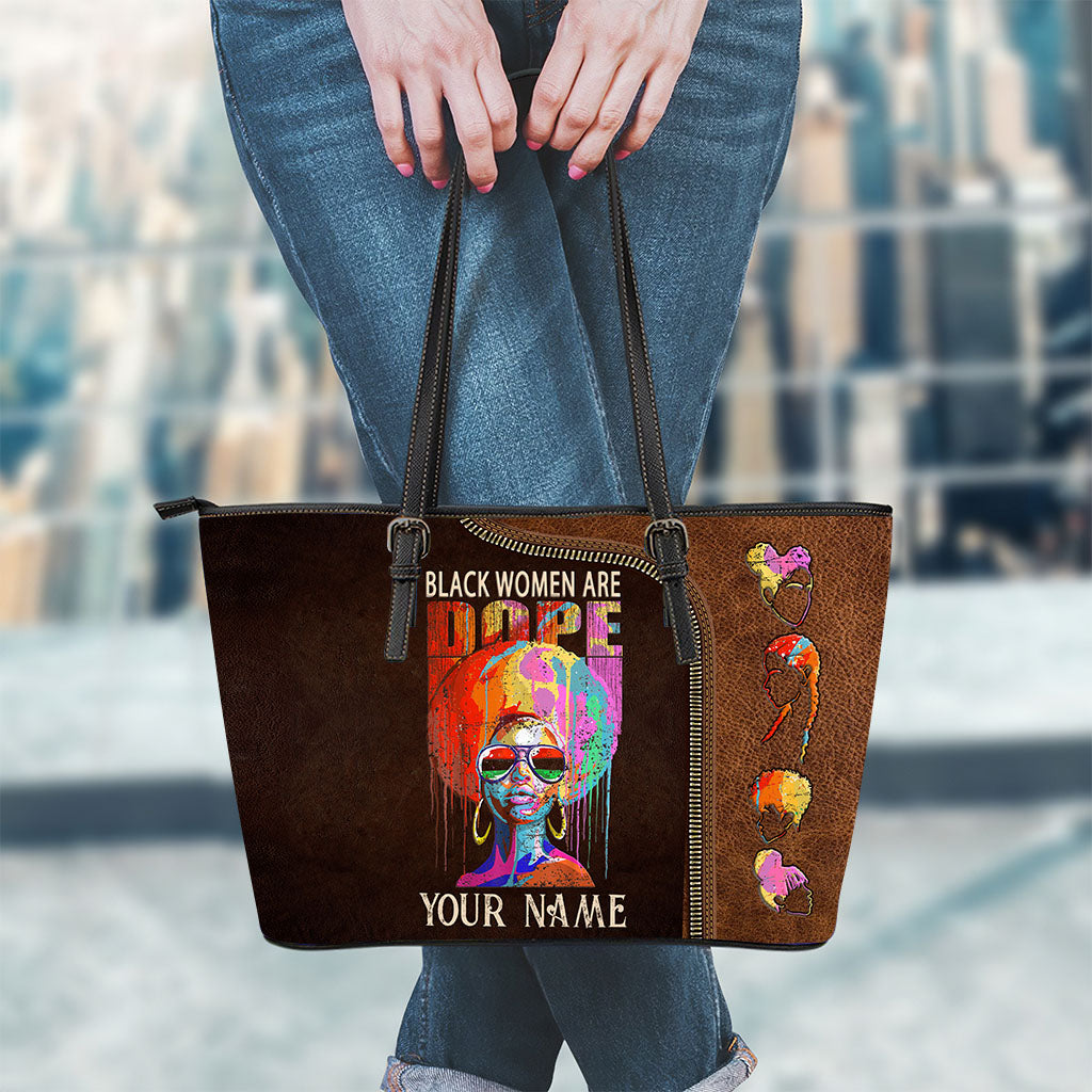 Black Women Are Dope - Personalized African American Leather Bag