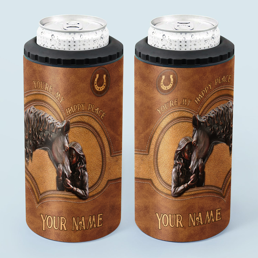 You're My Happy Place - Personalized Horse Can Cooler