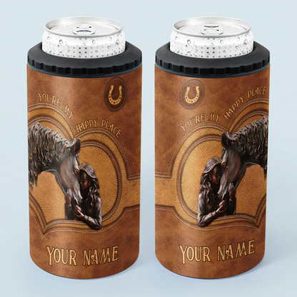 You're My Happy Place - Personalized Horse Can Cooler