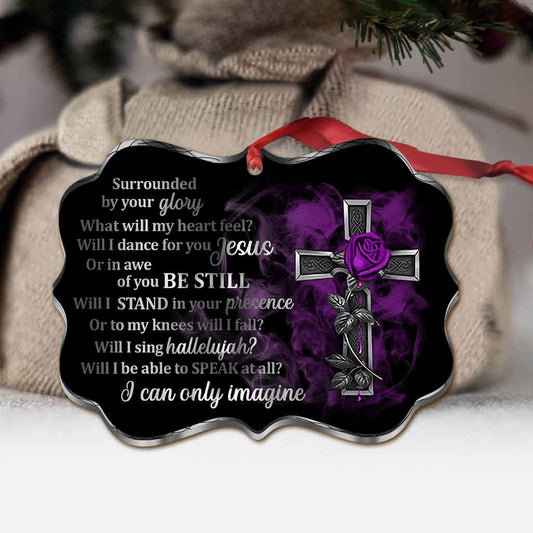Surrounded By Your Glory - Christmas Christian Ornament (Printed On Both Sides)