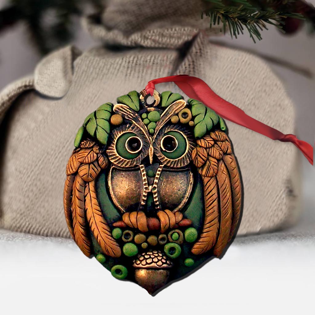 Love Owls - Christmas Ornament (Printed On Both Sides)