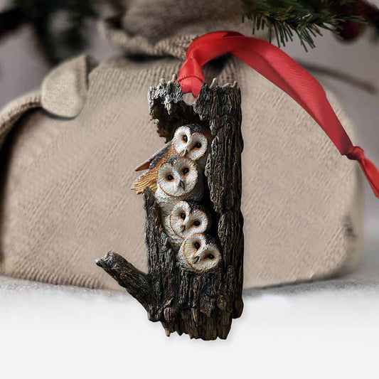 Love Owls - Christmas Ornament (Printed On Both Sides)