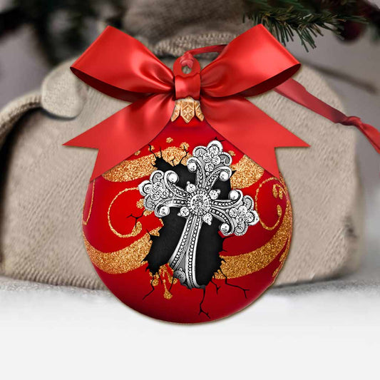 Faith - Christmas Christian Ornament With 3D Pattern Print (Printed On Both Sides)