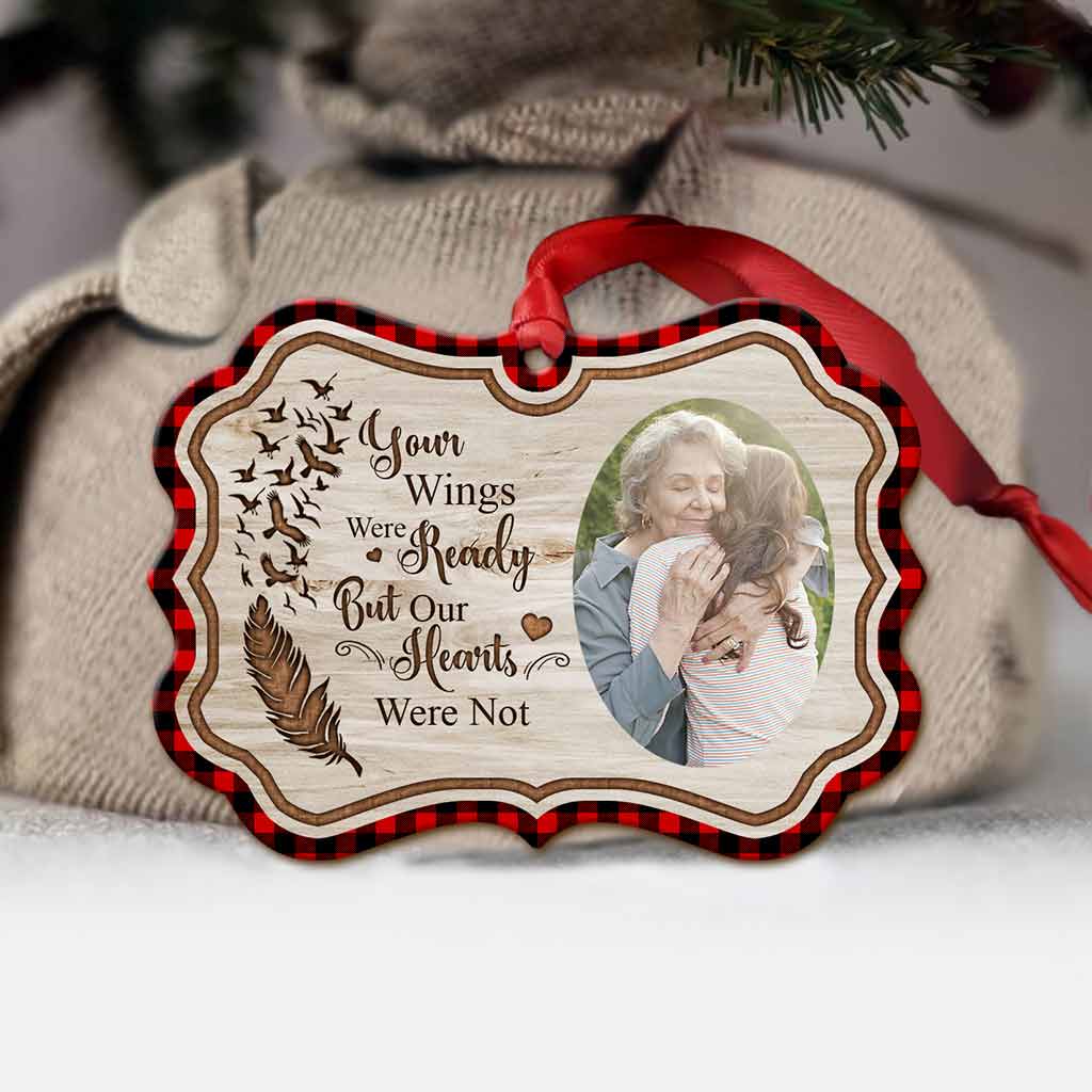 Your Wings Were Ready - Personalized Memorial Ornament (Printed On Both Sides)