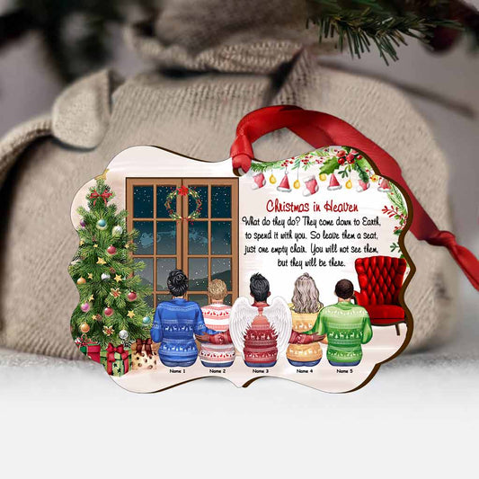 Christmas In Heaven What Do They Do - Personalized Memorial Ornament (Printed On Both Sides)