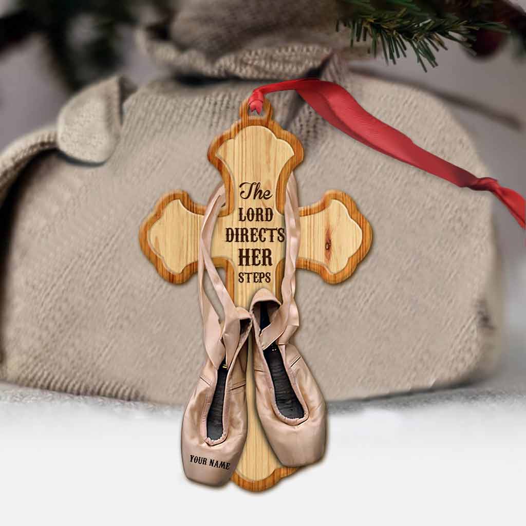 The Lord Directs Her Steps - Personalized Christmas Ballet Ornament (Printed On Both Sides)