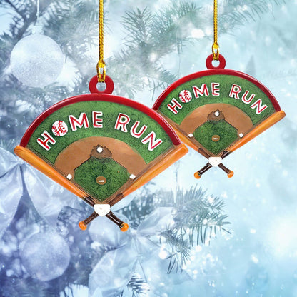 Baseball Home Run - Baseball Ornament (Printed On Both Sides) 1022
