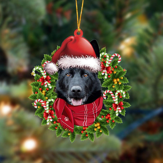 German Shepherd Christmas Wreath German Shepherd - Dog Ornament (Printed On Both Sides) 1022