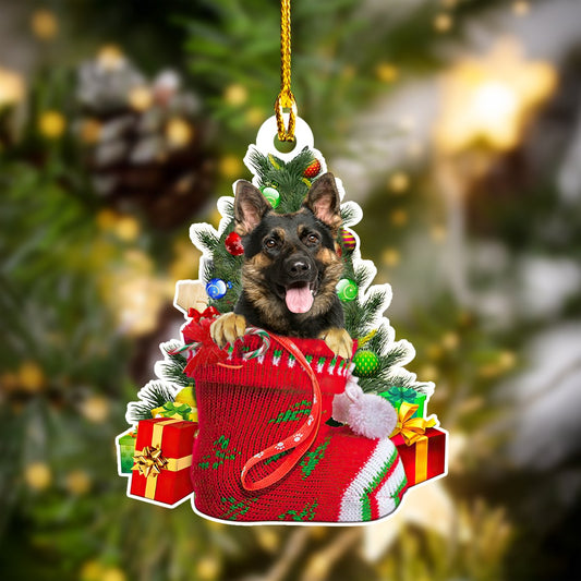 German Shepherd Christmas Sock German Shepherd - Dog Ornament (Printed On Both Sides) 1022