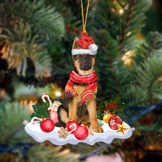German Shepherd Christmas Vibe German Shepherd - Dog Ornament (Printed On Both Sides) 1022