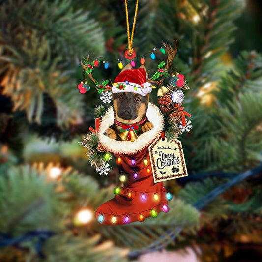 German Shepherd Funny German Shepherd - Dog Ornament (Printed On Both Sides) 1022