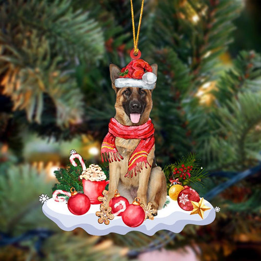 German Shepherd Christmas Vibe German Shepherd - Dog Ornament (Printed On Both Sides) 1022