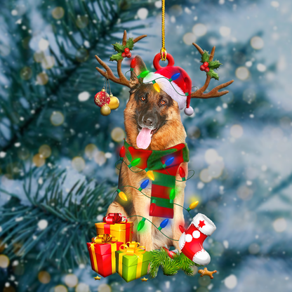 German Shepherd Christmas Light German Shepherd - Dog Ornament (Printed On Both Sides) 1022