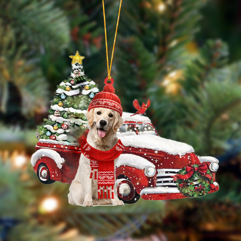 Labrador Red Truck Labrador - Retriever Ornament (Printed On Both Sides) 1022