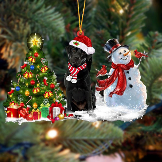 Labrador Retriever Pine Tree Labrador - Retriever Ornament (Printed On Both Sides) 1022
