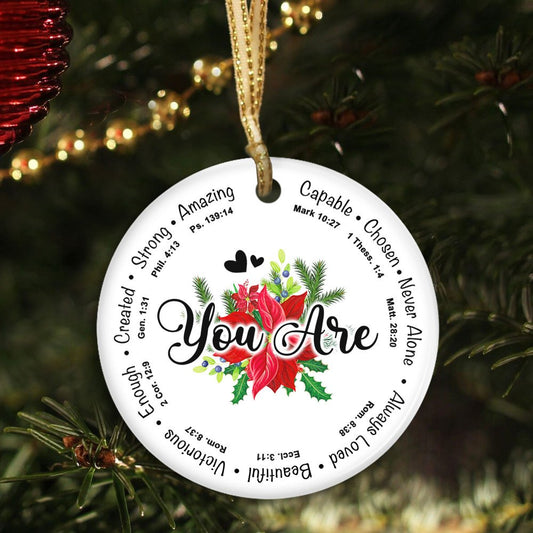 God Says You Are - Christian Ornament (Printed On Both Sides) 1122