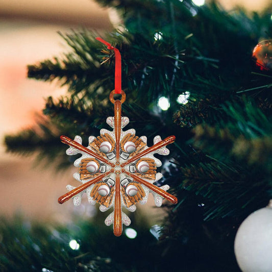 Baseball Snow Flake - Baseball Ornament (Printed On Both Sides) 1122