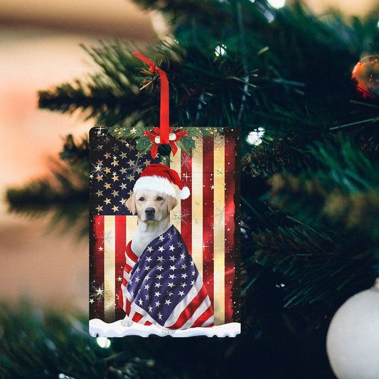 Labrador Retriever US Flag Labrador - Retriever Ornament (Printed On Both Sides) 1122