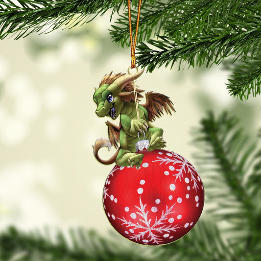 Cute Dragon - Dragon Ornament (Printed On Both Sides) 1022
