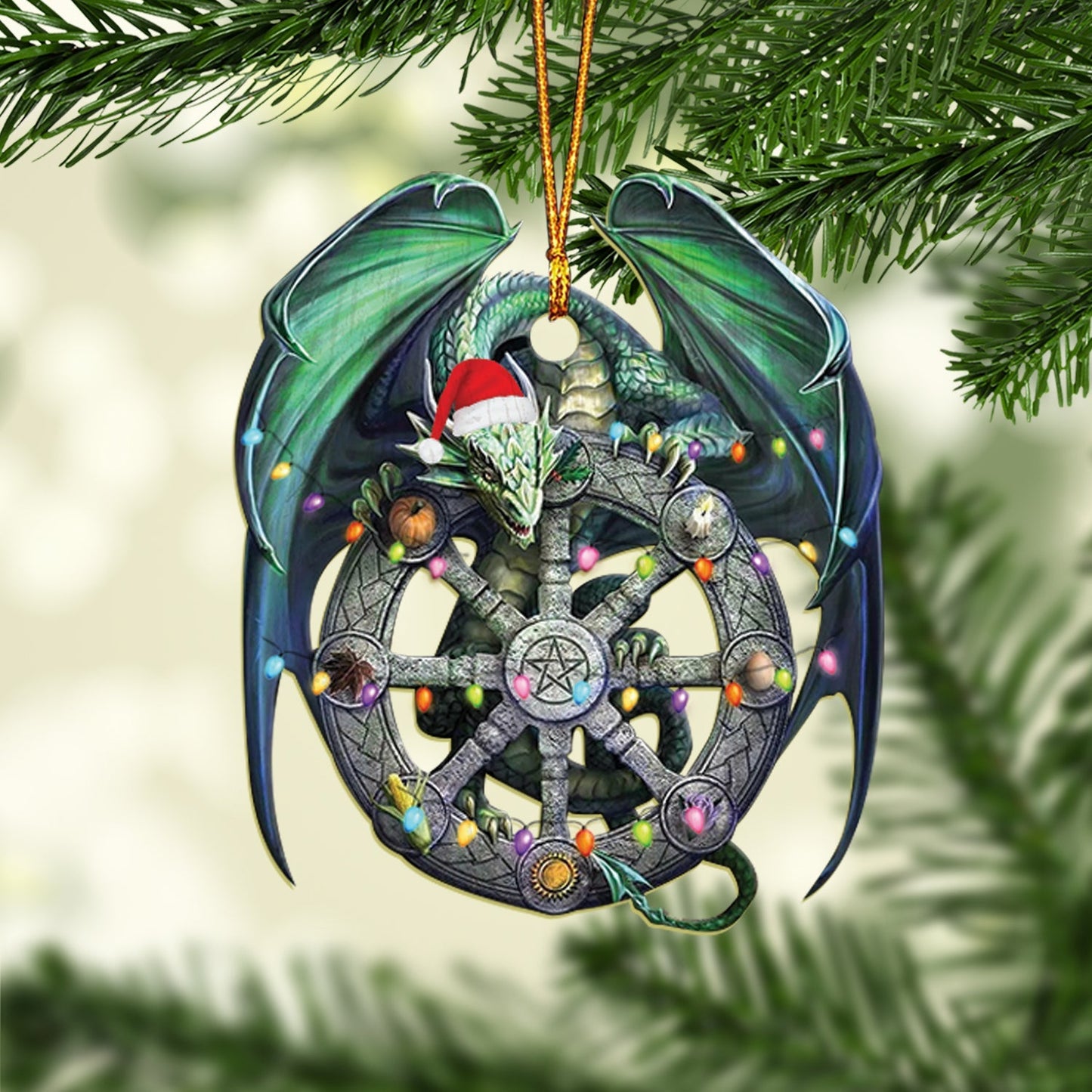 Dragon Christmas Light - Dragon Ornament (Printed On Both Sides) 1022
